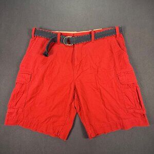 NWT The Foundry Cotton Cargo Short Mens Sz 46/11 Red With Bely /Flaw